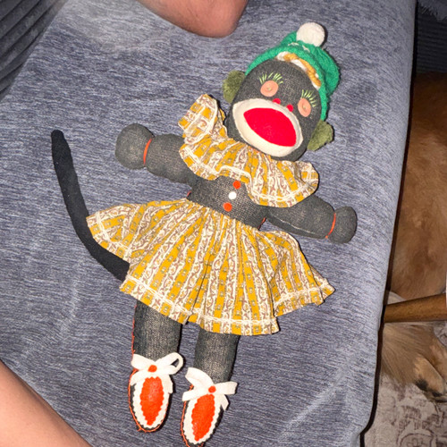 Vintage handmade sock monkey - vintage,