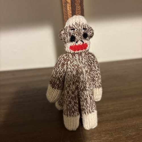 Vintage 1998 mini - sock, monkey