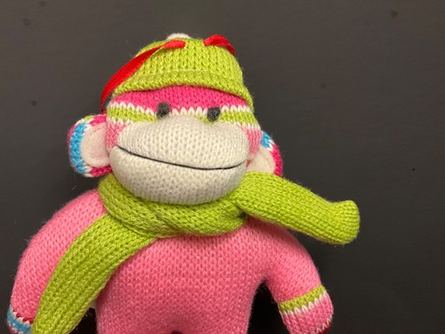Sock monkey christmas ornament - sock,