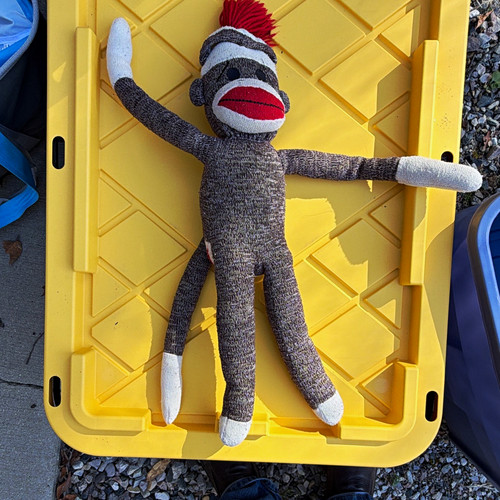 Sock monkey small - small, plush