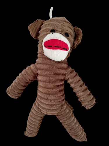 Brown sock monkey soft cozy - sock,